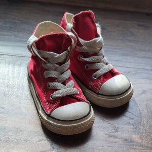 Toddler Red Converse All Star Canvas Sneakers